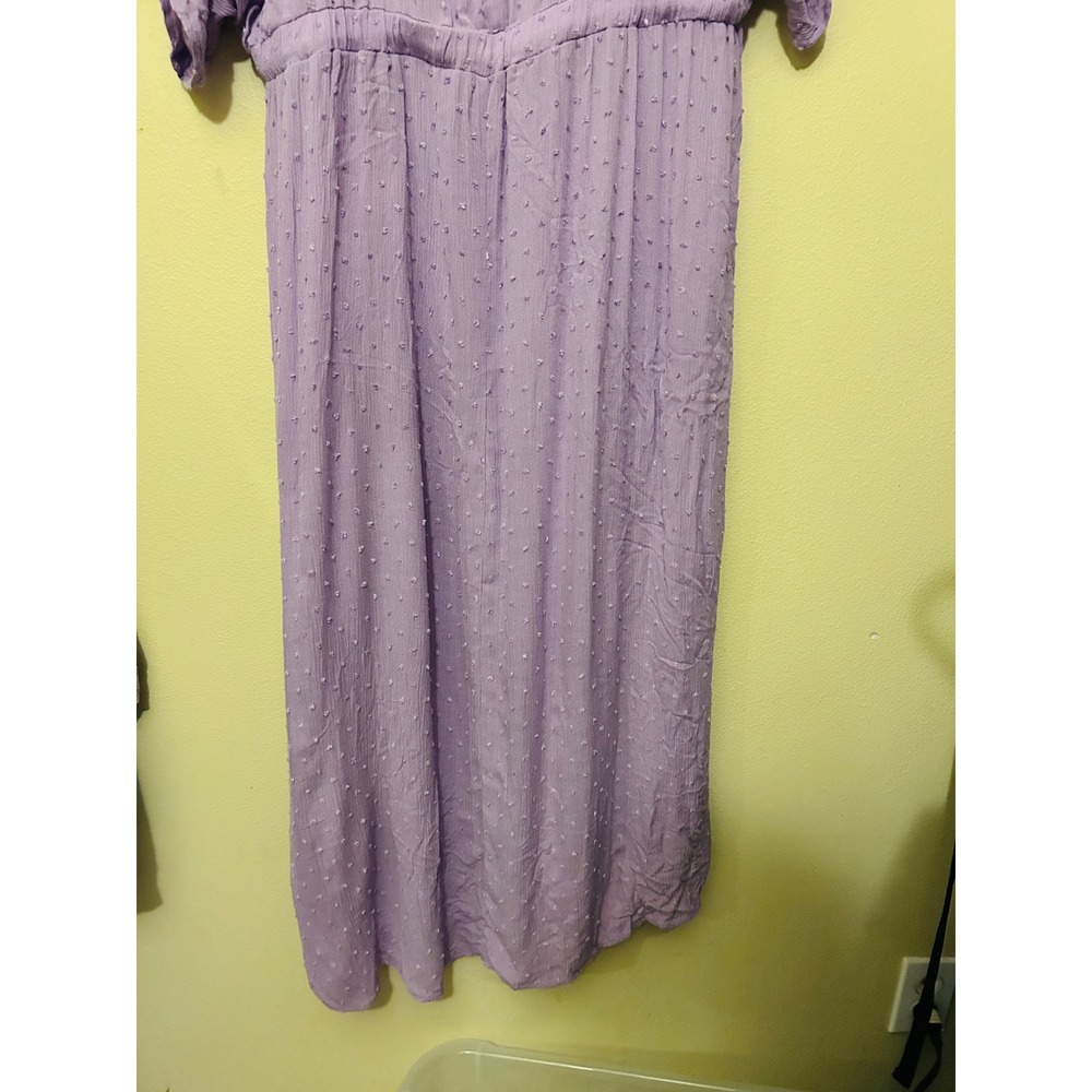 A Beautiful Soul Dress Women B Lavender Excellent Floral Embroidered Swiss Boho - Picture 12 of 12